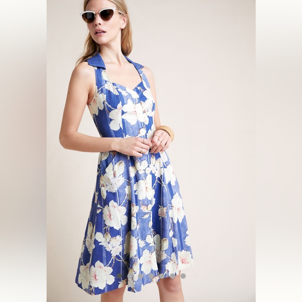 Anthropologie Camellia Collared dress
